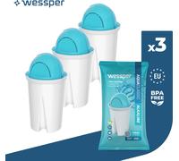 Cartouches filtrantes Wessper Classic Alkaline | Remplacement des cartouches filtrantes Aquaphor Standard, Brita Classic, Dafi Classic | Pack 3