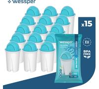 Cartouches filtrantes Wessper Classic Alkaline | Remplacement pour Aquaphor Standard, Brita Classic, Dafi Classic | Pack 15