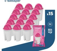 Cartouches filtrantes Wessper Classic avec magnésium | Remplacement de cartouches filtrantes Aquaphor Standard, Brita Classic, Dafi Classic | Pack 15