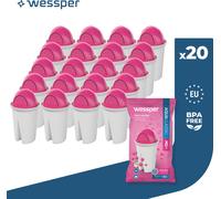 Cartouches filtrantes Wessper Classic avec magnésium | Remplacement de cartouches filtrantes Aquaphor Standard, Brita Classic, Dafi Classic | Pack 20