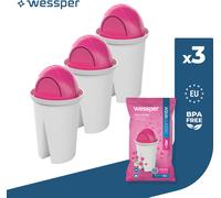 Cartouches filtrantes Wessper Classic avec magnésium | Remplacement de cartouches filtrantes Aquaphor Standard, Brita Classic, Dafi Classic | Pack 3