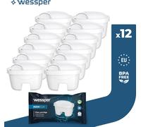 Cartouches filtrantes Wessper Classic | Remplacement des cartouches filtrantes Aquaphor Standard, Brita Classic, Dafi Classic | Réduit le calcaire et le chlore Pack 12