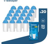 Cartouches filtrantes Wessper Classic SPORT | Remplacement pour Aquaphor Standard, Brita Classic, Dafi Classic Cartouche filtrante | Eau plus pure | Pack 20