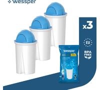 Cartouches filtrantes Wessper Classic SPORT | Remplacement pour Aquaphor Standard, Brita Classic, Dafi Classic Cartouche filtrante | Eau plus pure | Pack 3