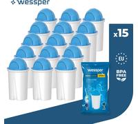 Cartouches filtrantes Wessper Classic SPORT | Remplacement pour Aquaphor Standard, Brita Classic, Dafi Classic Cartouche filtrante | Eau plus pure | Pack 15