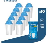 Cartouches filtrantes Wessper Classic SPORT | Remplacement pour Aquaphor Standard, Brita Classic, Dafi Classic Cartouche filtrante | Eau plus pure | Pack 10
