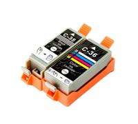 Cartouches PGI-35 CLI-36, Compatible avec Canon, iP100 | Lot de 2 pour iP110 Mini260 Mini320 TR150; noir + tricolore(2set)