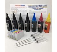 Cartouches rechargeables pour Epson Express Home XP-325 XP-402 XP-405 XP-405 XP-405HW XP-412