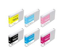 Cartouches T43U1-T43U6 220ML, Compatible avec Epson, D800/D880 | Ensemble de 6 pièces, série six couleurs, capacité de 220 ml, remplacement facile