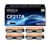 Cartouches Toner 17A pour HP M102w M102a M130a M130nw M130fn M130fw Imprimantes, Cartouche Toner Remplacement CF217A | Haute Capacité | 1600 Pages,Black-4 Pack