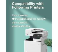 Cartouches Toner 220X 220A Pour 220X Toner Set Compatible Pour Color Laserjet Pro Mfp 4302Dw 4302Fdw 4202Dw 4302 Fdw 4202Dn 4302Fdn,W2200X W2201X W2202X W2203X ,4 Colors
