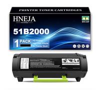 Cartouches Toner 51B2000 pour Lexmark MX317dn MX417de MX517de MX617de MS317dn MS417dn MS517dn MS617dn Imprimantes,Black-1 Pack