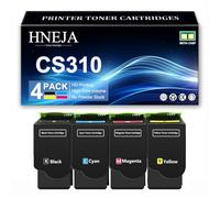 Cartouches Toner Compatibles pour Lexmark CS310n CS310dn CS410n CS410dn CS410dtn CS510de CS510dte Imprimantes, Cartouches Toner Remplacement 70C20K0 70C20C0 70C20M0 70C20Y0,4 Colors-1 Pack