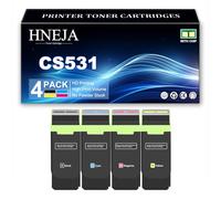 Cartouches Toner Compatibles pour Lexmark CS531 CS531dw CX532 CX532adwe CS632 CS632dwe CX635 CX635adwe Imprimantes, 75M20K0 75M20C0 75M20M0 75M20Y0 Cartouche Toner Remplacement,4 Colors-1 Pack