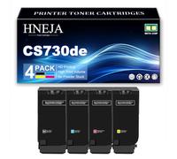Cartouches Toner Compatibles pour Lexmark CX730de CS730de CS735de CX735adse | Haute Capacité 71C2HK0 71C2HC0 71C2HY0 71C2HM0 Cartouche Toner Remplacement,4 Colors-1 Pack