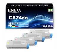 Cartouches Toner Compatibles pour OKI C824n C834nw C844dnw C824dn C834dnw C835dnw C835dnwt Imprimantes, Cartouches Toner Remplacement 47095704 47095703 47095702 47095701,4 Colors-1 Pack