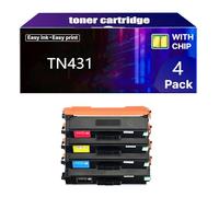 Cartouches Toner Compatibles TN431 pour Brother HL-L8360CDW HL-L8360CDWT HL-L9310CDW MFC-L8895CDW MFC-L8900CDW MFC-L8905CDW MFC-L9570CDW Cartouche Toner Imprimante,4 Color-1 pcs