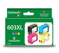CARTOUCHINK - 8 Cartouches d'encre Compatibles avec Etoile de Mer - pour Expression Home XP-2100 XP-2105 XP-2155 XP-3155 XP-4150 Workforce WF-2810-2 Noir 2 Cyan 2 Magenta 2 Jaune