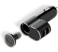 cartrend 10292 Prise de Charge USB avec Casque Bluetooth Noir