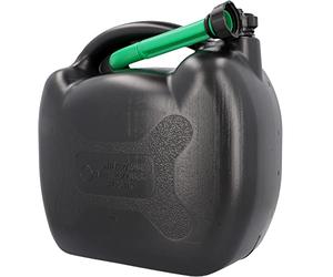 cartrend 11265 Bidon d'essence pour tous types de carburant avec homologation ONU avec bec verseur 20 l en plastique noir