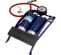 Cartrend 18030 Pompe à pied 2 cylindres 120 mm, Noir/bleu.