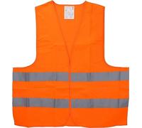 Cartrend 50129 Gilet de signalisation orange Taille L, DIN EN 20471 ,dans un sac à fermeture éclair pratique