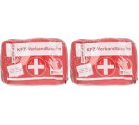 Cartrend 50211 Trousse de secours pour automobile Autriche, contenu conforme à la législation KFG 102 ABS 10 autrichienne, Blanc/Rouge (Lot de 2)