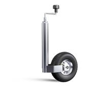 Cartrend 80144 Roue d'appui remorque pour les remorques de transports et les caravanes, galavanisée, 48 mm, pneu à air
