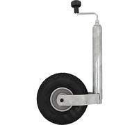 Cartrend 80144 Roue d'appui remorque pour les remorques de transports et les caravanes, galavanisée, 48 mm, pneu à air