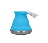 cartrend Bouilloire pliable pour caravane - Capacité : 1,5 l - En silicone - Fond en acier inoxydable - Idéale pour camping-car, caravane, voyage - Bleu