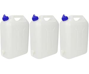 Cartrend Cartec 2911014 Bidon d'eau 10 l, Blanc (Lot de 3)