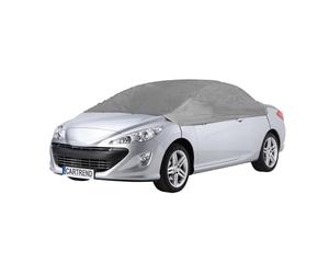 cartrend Demi-Housse de Voiture Reflex L, Montage Rapide grâce aux Bandes élastiques, résistante à l'hiver et à l'été, Surface imperméable, Polyester résistant aux UV, bâche Lavable, Taille L