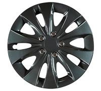 Cartrend 70288 Kit d'enjoliveurs Storm, 15 pouces,noirs - 4 pièces, Noir