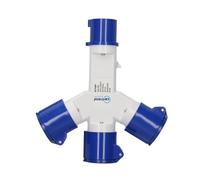 cartrend Explorer Multiprise CEE avec 1 Prise CEE et 3 coupleurs CEE avec couvercles à charnière, Convient pour des tensions de 220 à 250 V, 16 A, 50/60 Hz, pour caravanes, Camping-Cars, IP44,