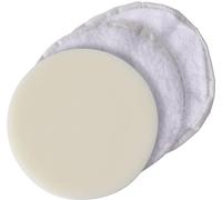 cartrend Kit d'accessoires de Polissage 125 mm pour polisseuse avec Plateau de Polissage de 125 mm, tampons de Polissage en Fausse Fourrure, 1 éponge de Polissage pour Application et Polissage, Blanc