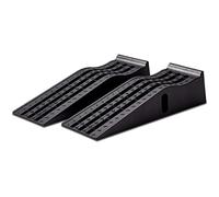 cartrend Lot de 2 rampes d'accès pour Voiture - 3 tonnes - Jusqu'à 235 mm - en Plastique - avec Protection Anti-débordement