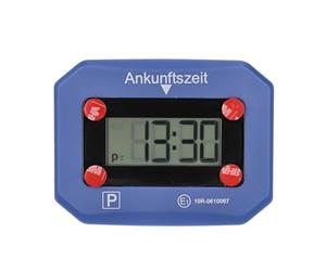 cartrend Parcmètre numérique pour Voiture, Disque de stationnement électronique avec Homologation KBA, Heure d'arrivée Automatique, avec écran, fiable, Batterie et pastilles adhésives 3M incluses