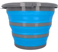 cartrend Seau à eau pliable rond 10 litres gris/bleu