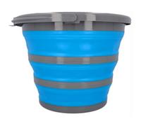 CARTREND Seau, pliable, rond, 10 litres, gris/bleu