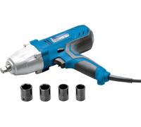 CARTREND Visseuse à percussion, puissance 520 W, couple max 300 Nm, avec rotation gauche et droite, avec 4 douilles de 17, 19, 21 et 22 mm, coffret de rangement, câble de 3 m