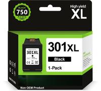 Cartridge 301 XL Black, Ink 301 Black Replacement for HP 301 Black, 301 XL Printer Cartridge for DeskJet 3050 1050 J410 2544 Envy 4500 4504 OfficeJet 2620 4630 4632 4634