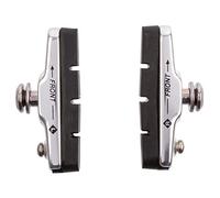 Cartridge-/Racing-brakeshoe >BPR-RR-Base-Alu<, Alloy, with Exchangeable Brake Rubbers, for Racing Brake, Shimano, 1 Pair on M-WAVE eurohole-Card