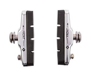 Cartridge-/Racing-brakeshoe >BPR-RR-Base-Alu<, Alloy, with Exchangeable Brake Rubbers, for Racing Brake, Shimano, 1 Pair on M-WAVE eurohole-Card
