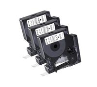 Cartridgeify 45013 Lot de 3 rubans d'étiquettes de 12 mm compatibles avec Dymo D1 12 mm x 7 m S0720530 pour Dymo LabelManager 150 160 210D 280 360D 420P, compatible avec D1 45013 A45013 Noir sur blanc
