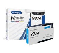 Cartridgeify 937e 1 cyan compatible avec HP 937e, pour OfficeJet Pro 9720e, 9730e, 9120, 9120e, 9122e, 9125e, 9126, 9128, 9129e, 9130e, 9132e, 9110b, 9120b, 9130b, 913330b Couleur : noir
