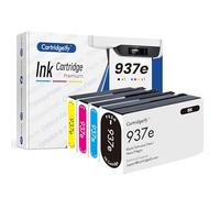 Cartridgeify 937e (Pack de 4) Cartouches d'encre Compatibles avec HP 937e, pour OfficeJet Pro 9720e, 9730e, 9120, 9120e, 9122e, 9125e, 9126, 9128, 9129e, 9130e, 9132e, 9110b, 9120b, 9130b, 9133