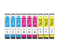 Cartridgeify 9X 27 XL Couleur Cartouches d'encre compatibles avec Epson 27 27XL Multipack, pour Workforce WF-3620 WF-3640 WF-7110 WF-7210 WF-7610 WF-7620 WF-7710 WF-7715 WF-7720