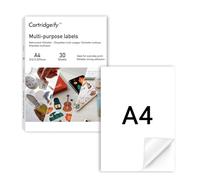 Cartridgeify A4 Papier Autocollant Mat Imprimante, 30/feuilles,1 étiquette par feuille, 210 x 297 mm, pour imprimante laser et jet d'encre