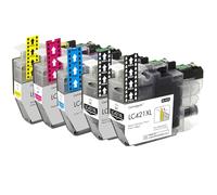 Cartridgeify LC421XL LC-421XLVAL Cartouches d'encre Compatible pour Brother LC421 LC421XL VAL Multipack (2 x Noir, 1 x Cyan, 1 x Magenta, 1 x Jaune) pour DCP-J1050DW MFC-J1010DW DCP-J1140DW