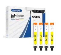 Cartridgeify Lot de 4 cartouches d'encre CLI-551 XL jaunes compatibles avec Canon CLI-551 Y pour PIXMA MX925 MX725 iP7250 iP8750 MG5450 MG5550 MG5650 MG6350 MG6450 MG6650 MG7150 MG7777 550